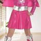 Girls Pink Supergirl Costume Dress with Cape Belt and Boot Tops Included